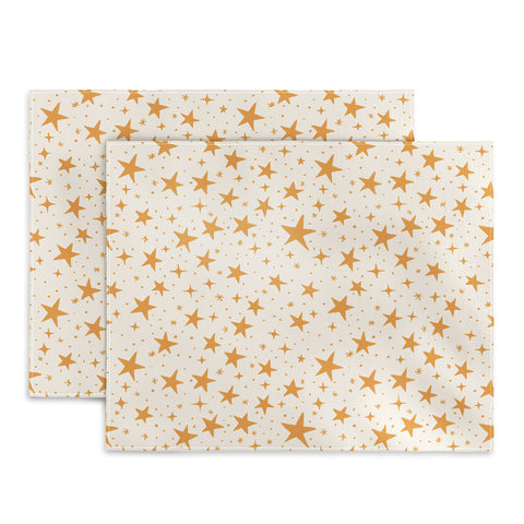 Avenie Christmas Stars in Yellow Placemat