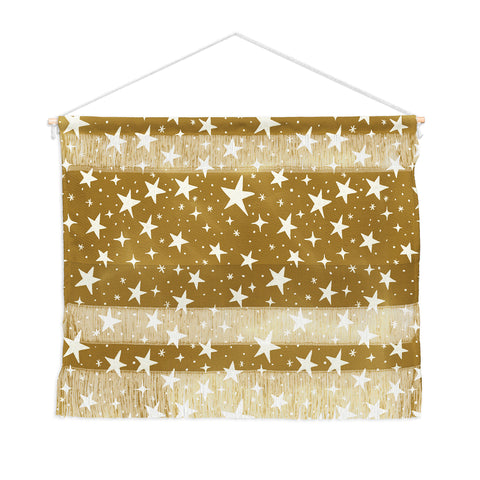 Avenie Christmas Stars Olive Green Wall Hanging Landscape