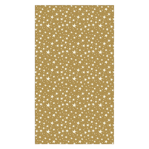 Avenie Christmas Stars Olive Green Tablecloth