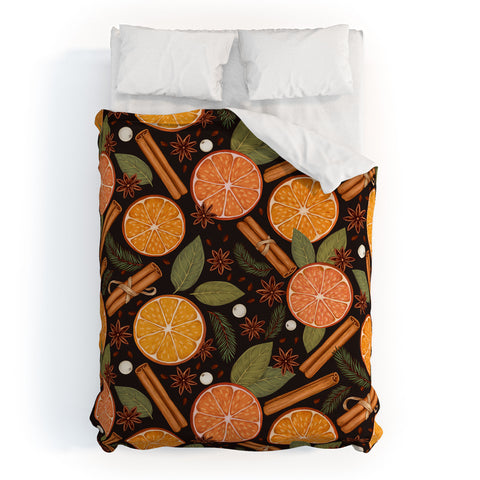 Avenie Christmas Yule Spices Duvet Cover
