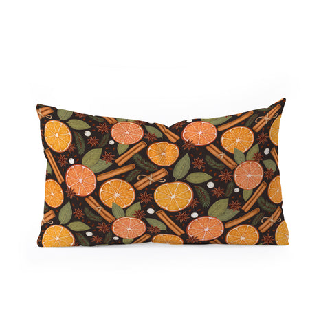 Avenie Christmas Yule Spices Oblong Throw Pillow