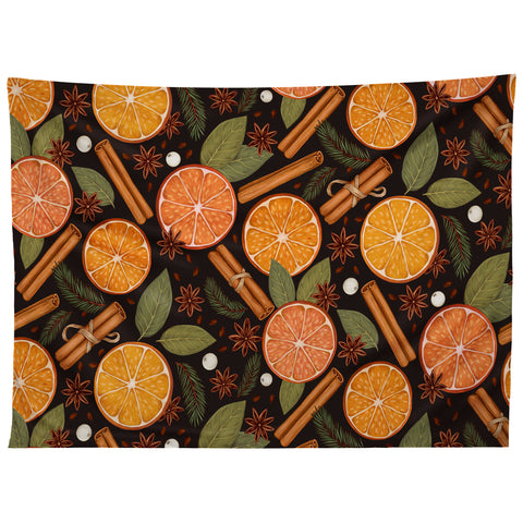 Avenie Christmas Yule Spices Tapestry