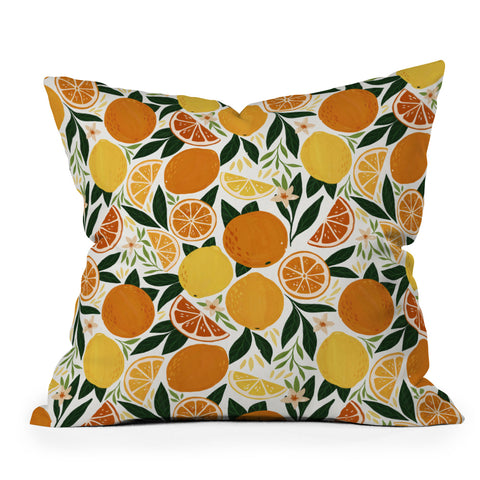 Avenie Citrus Fruits Outdoor Throw Pillow