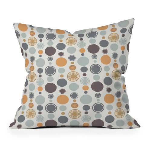 Avenie Concentric Circle Vintage Vibe Outdoor Throw Pillow