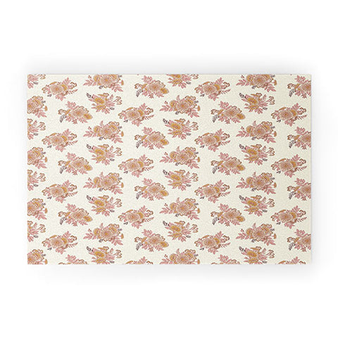 Avenie Cottage Garden Floral Welcome Mat