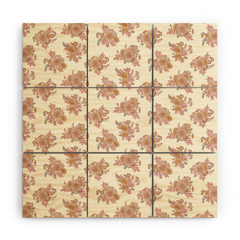 Avenie Cottage Garden Floral Wood Wall Mural