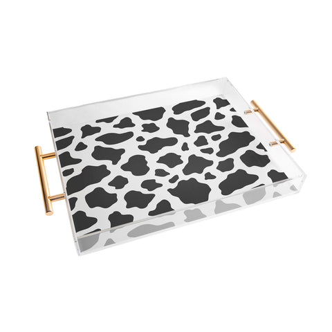 Avenie Cow Print Acrylic Tray