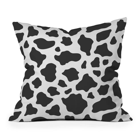 Avenie Cow Print Outdoor Throw Pillow