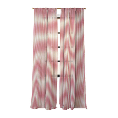 Avenie Cozy Gingham Sheer Window Curtain