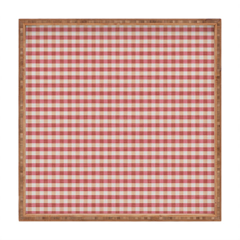 Avenie Cozy Gingham Square Tray