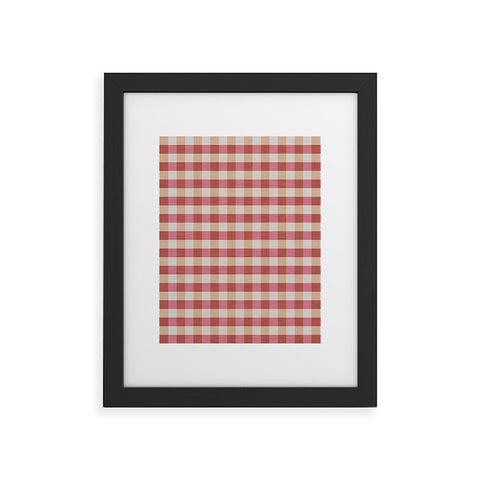 Avenie Cozy Gingham Framed Art Print