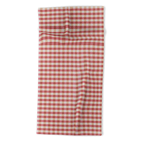 Avenie Cozy Gingham Beach Towel