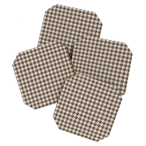 Avenie Cozy Houndstooth Coaster Set