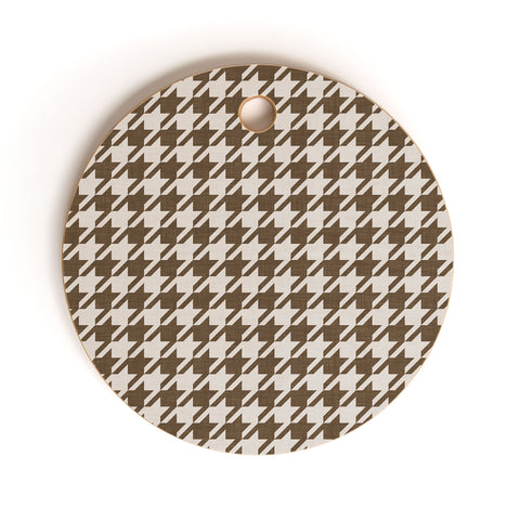 Avenie Cozy Houndstooth Cutting Board Round