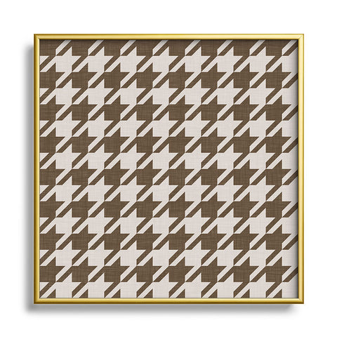 Avenie Cozy Houndstooth Square Metal Framed Art Print