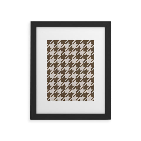 Avenie Cozy Houndstooth Framed Art Print