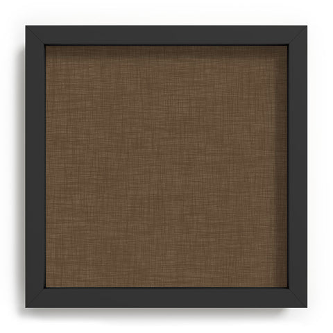 Avenie Cozy Linen Effect In Coffee Recessed Framing Square