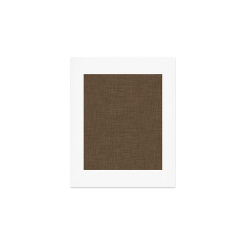 Avenie Cozy Linen Effect In Coffee Art Print