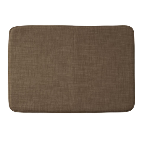 Avenie Cozy Linen Effect In Coffee Memory Foam Bath Mat
