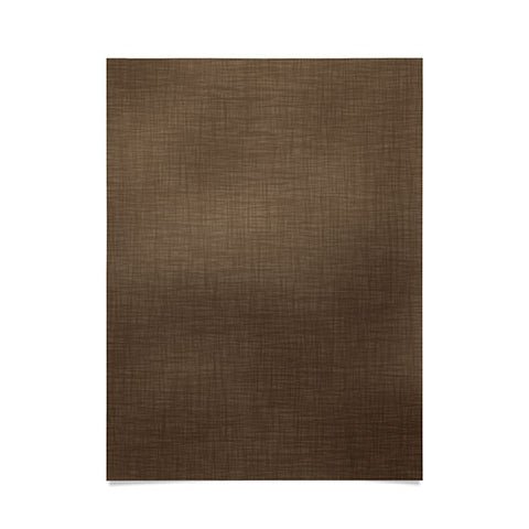 Avenie Cozy Linen Effect In Coffee Poster