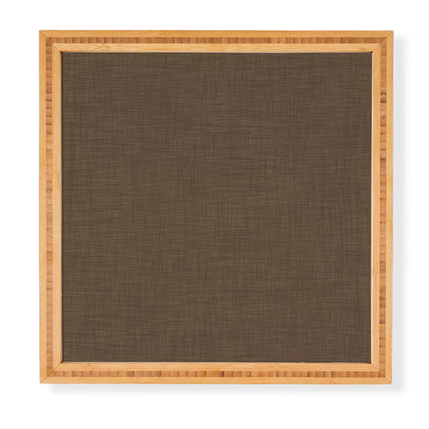 Avenie Cozy Linen Effect In Coffee Framed Wall Art