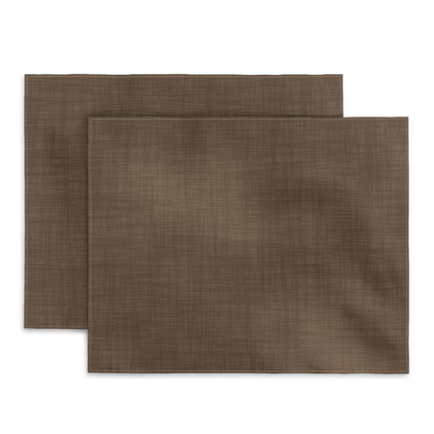 Avenie Cozy Linen Effect In Coffee Placemat