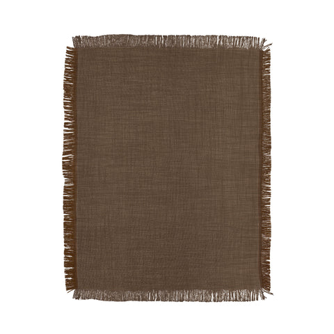 Avenie Cozy Linen Effect In Coffee Throw Blanket