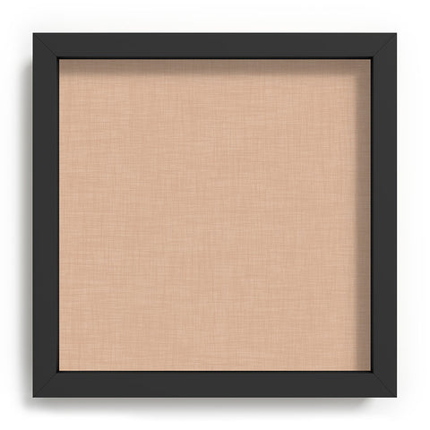 Avenie Cozy Linen Effect In Cream Recessed Framing Square