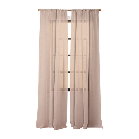 Avenie Cozy Linen Effect In Cream Sheer Non Repeat