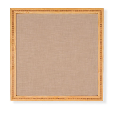 Avenie Cozy Linen Effect In Cream Framed Wall Art