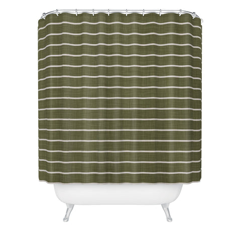 Avenie Cozy Stripes Shower Curtain