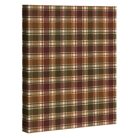 Avenie Cozy Vintage Plaid Art Canvas