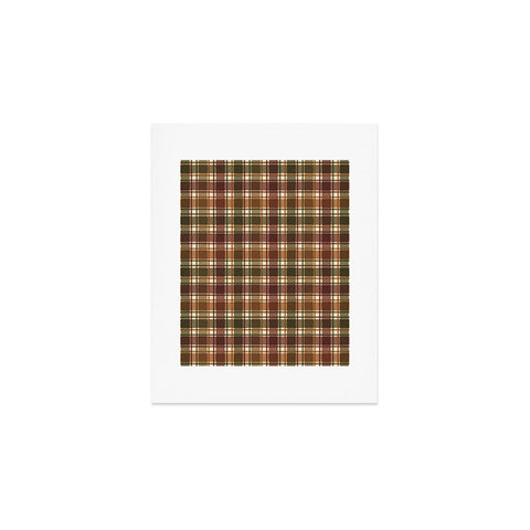 Avenie Cozy Vintage Plaid Art Print