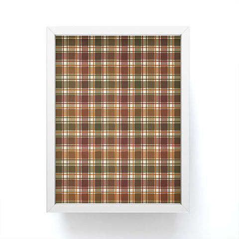 Avenie Cozy Vintage Plaid Framed Mini Art Print