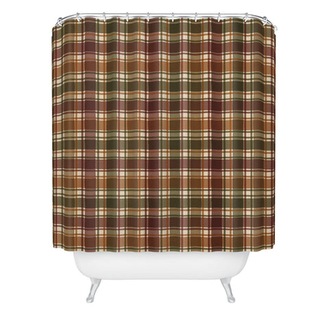 Avenie Cozy Vintage Plaid Shower Curtain