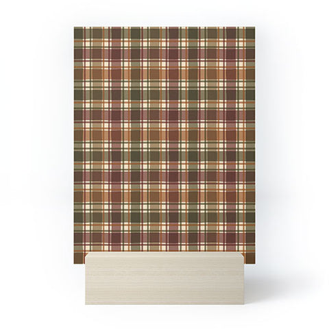 Avenie Cozy Vintage Plaid Mini Art Print