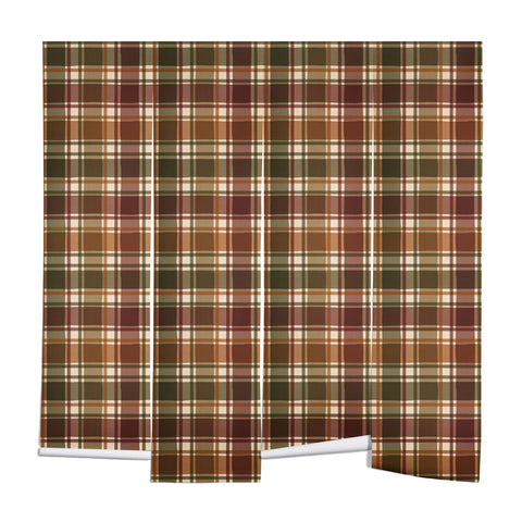 Avenie Cozy Vintage Plaid Wall Mural