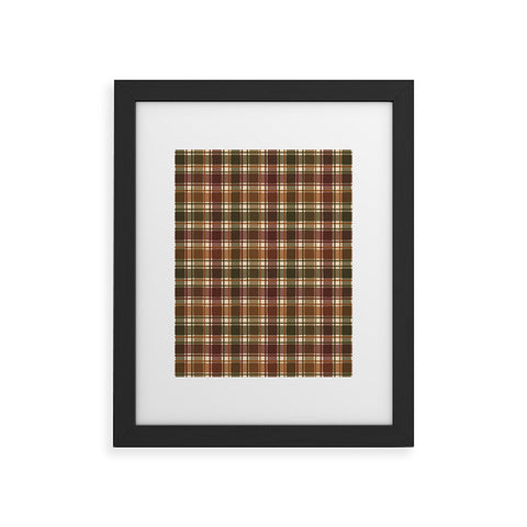 Avenie Cozy Vintage Plaid Framed Art Print