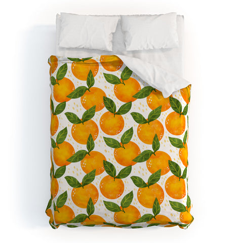 Avenie Cyprus Oranges Duvet Cover