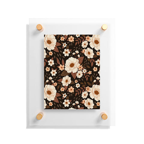 Avenie Delicate Deep Autumn Floral Floating Acrylic Print