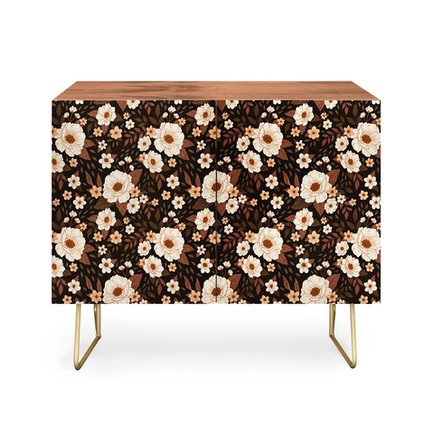 Avenie Delicate Deep Autumn Floral Credenza