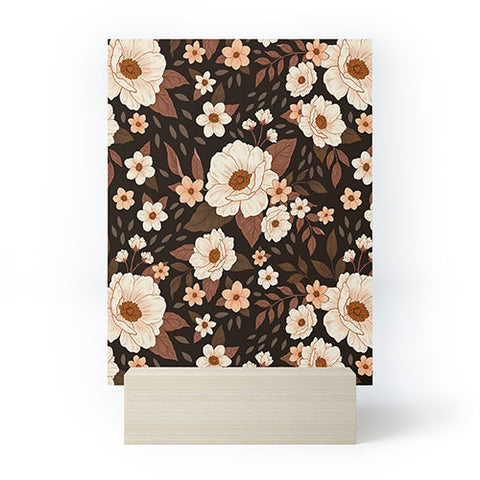 Avenie Delicate Deep Autumn Floral Mini Art Print