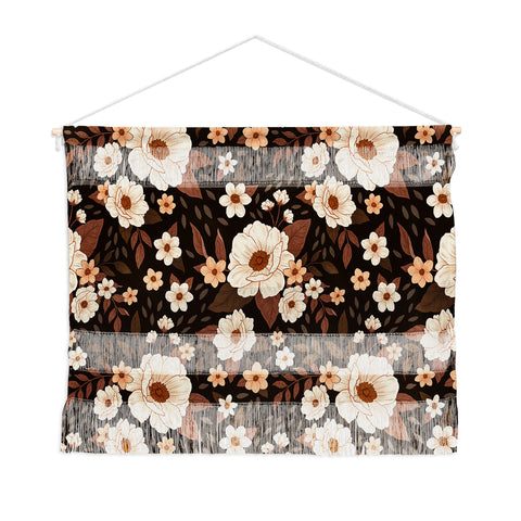 Avenie Delicate Deep Autumn Floral Wall Hanging Landscape