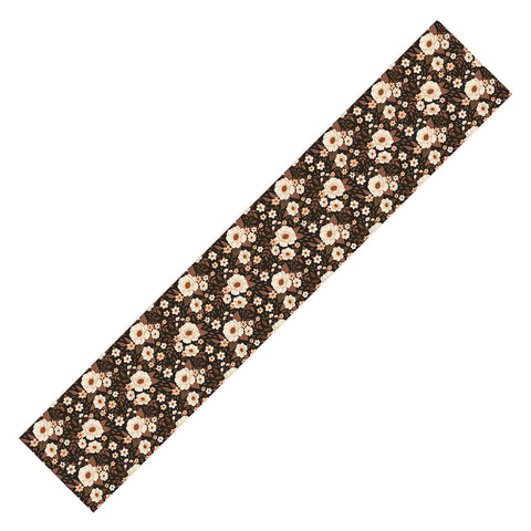 Avenie Delicate Deep Autumn Floral Table Runner