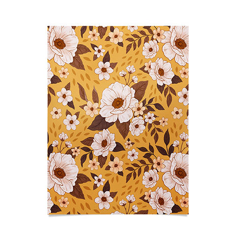 Avenie Delicate Fall Florals Poster
