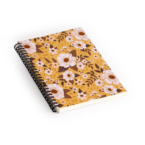 Avenie Delicate Fall Florals Spiral Notebook