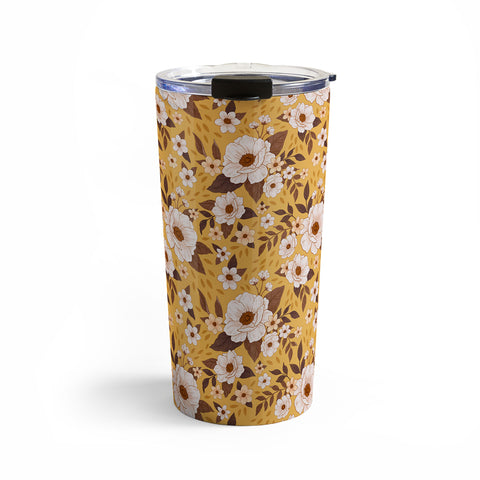 Avenie Delicate Fall Florals Travel Mug