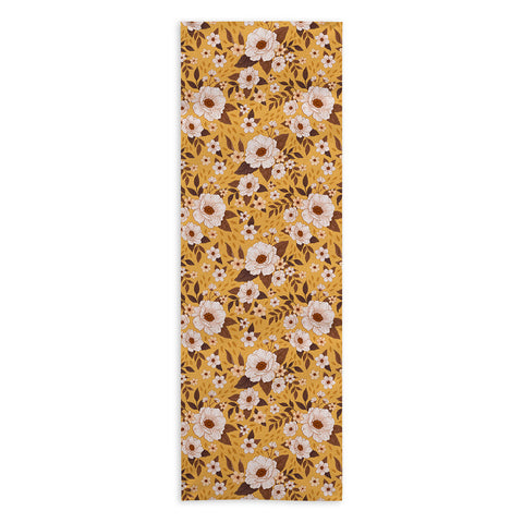 Avenie Delicate Fall Florals Yoga Towel