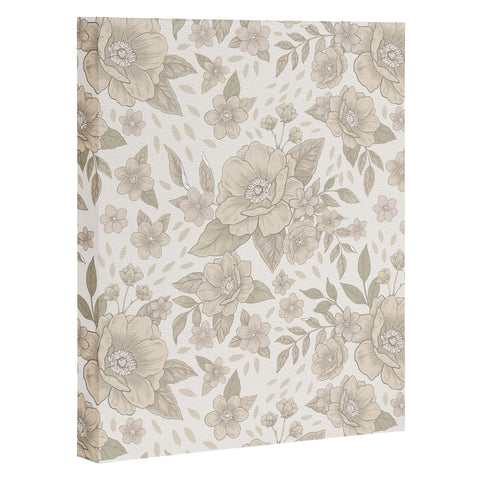 Avenie Delicate Flowers Art Canvas