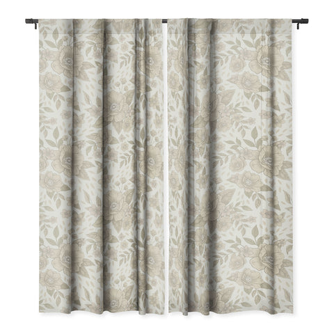 Avenie Delicate Flowers Blackout Non Repeat